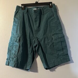 Men's Teal Cargo Shorts Size 34W